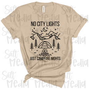 No city lights just campfire nights PNG